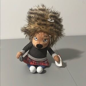 3/25$(Mix) TY Beanie Baby  Ash The Porcupine (Sing) Stuffed Animal, NWT